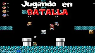 Jugando Batalla contra Bots en Super Mario 4 Jugadores Review