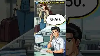 English Conversation: Buying a plane ticket by phone 🗣️ #shorts