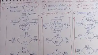 Molecular orbital diagram of B2 and B2+ and B2- molecule.and bond order with easy tips do subscribe 