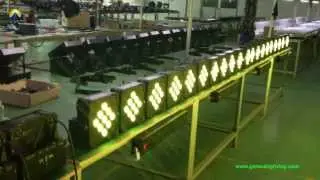 Rechargeable battery powered & wireless dmx LED uplighting 9*9W RGB