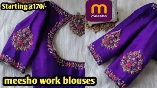 Meesho Muggam work blouse starting @120/-😱#meeshohaul #review #onlinestore #blogger