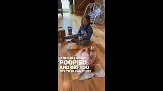 Is she all giant poopied and did you try to clean it up?🤦&zwj;♀️💩