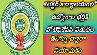 Andhra pradesh govt jobs recruitment notification|ap srikakulam district collector office backlog jo