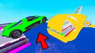 SHINCHAN AND FRANKLIN TRIED THE IMPOSSIBLE RAMP CHAIN BRIDGE PARKOUR CHALLENGE GTA 5 GAMING 