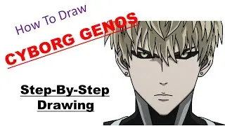 How to draw Cyborg Genos from One Punch Man Easy Drawing