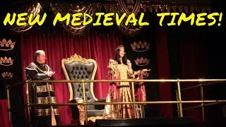 THE QUEEN HAS ARRIVED! NEW MEDIEVAL TIMES SHOW! Horses, falcon, knights, swordplay