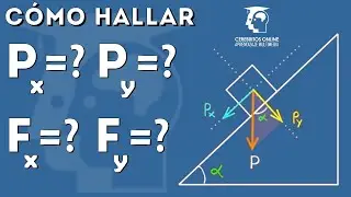 TEORIA / Dinámica: ¿Cómo calcular Px, Py, Fx y Fy en un plano inclinado?