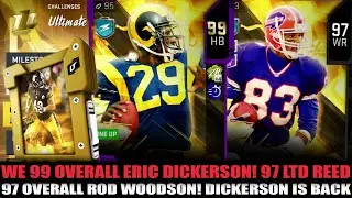 WE GOT 99 OVERALL ERIC DICKERSON! LTD ANDRE REED, AND 97 ROD WOODSON! THE BEST RB BACK? | MADDEN 20