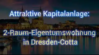 Anlageobjekt: Kleine  2-Raum-Wohnung in  Dresden Cotta