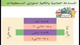 درس مساحة الجانبية والكلية لمتوازي المستطيلات+حل التدريبات|الصف الخامس|الرياضيات|الوحدة 4| الدرس (5)