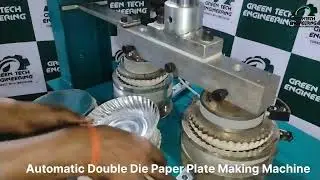 AUTOMATIC DOUBLE DIE PAPER PLATE MACHINE #paperplatemaking #doublediepaperplatemakingmachine