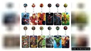 Disney Superhero Card Holder Retractable Buckle Business Badge Card Case Employee Card Clip Doctors