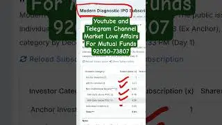 Modern Diagnostic & Research Centre SME IPO - 1st Day Subscription Status + GMP #ModrenDiagnosticIPO