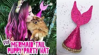 DIY Mermaid Tail Puppy Party Hat