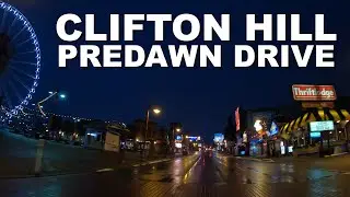 Exploring Clifton Hill Before Sunrise: A Peaceful Drive Through Niagara Falls' Tourist Hub 4K 🇨🇦