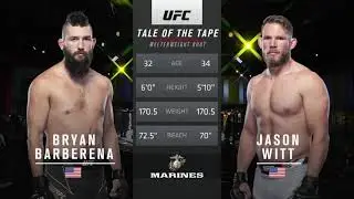 Jason Witt vs Bryan Barberena UFC Vegas 33 FULL FIGHT CHAMPIONS