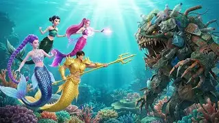Mermaid Warriors vs Trash Monsters | Epic 3D Animation | Ocean Rescue Adventure