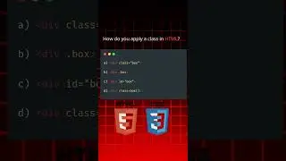 How do you apply a class in HTML? #htmlcssquiz #frontenddeveloper #webdesign  #devforall #coding