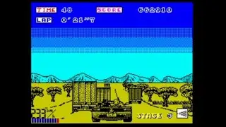 Out Run (2021 Edition) Walkthrough (Hardest level / All Traffics Enabled), ZX Spectrum