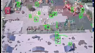 OpenCV multiple object tracking in realtime (children on playgound)