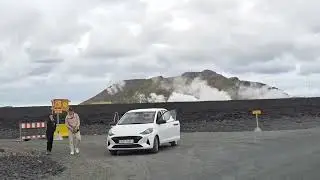 Driving past the Lava Berms at Svartsengi Power Plant, Reykjanes, Iceland #lava #iceland #volcano