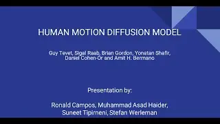 Lecture 11 - Human Motion Diffusion Model