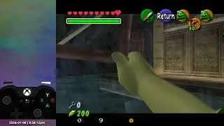 Ocarina of Time - Water Temple Cutscene Dive to 1F East with Slingshot as Child