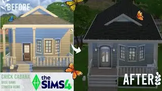 SIMS 4 starter home RENOVATION | Crick Cabana | Base Game Renovation | SpeedBuild