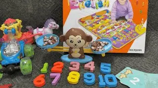 12:08 Minutes satisfying Unboxing  Cartoon Music Carriage And Monkey Balance Game And Stunt Car ASMR