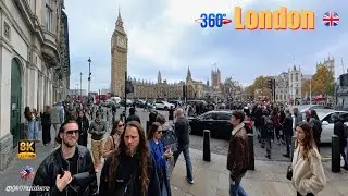 Walking Tour London 360 VR | Big Ben, Whitehall & Trafalgar Square | Part 1 | #uk #england #europe