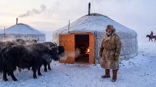 How Mongols Built & Survived In Yurtz At -50°C In Brutal Winters