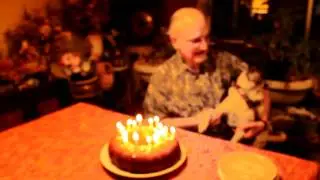 Mischief the Pug Sings Happy Birthday to Grandpa!