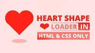 create heart loader with animation in pure css | heart loader | loading animation create html & css