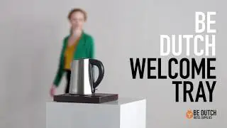 Be Dutch - Hotel Welcome Tray Set Woody Mahogany 1L Stainless Steel | 360 degrees rotatable