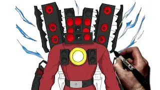 Drawing Titan speaker man upgrade ll skibidi toilet how to draw Titan speaker man upgrade easily