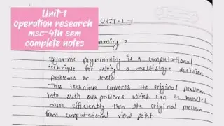 Uok msc math 4th sem operation research unit-1 complete notes #msc #mscmathematics 