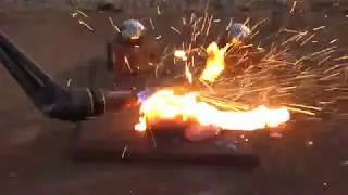 #EXPERIMENT. 1200 градусов превращают металл в лужу. 1200 degrees turn metal into a puddle.