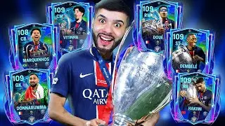 Montei o Time do PSG Campeão da Champions no FC Mobile