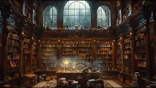 Rainy Night at the Old Library &bull; Cozy Rain Sounds for Sleep & Reading (ASMR)