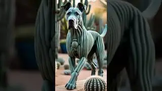 Cactus Dogs &ndash; Spiky Running Statues Made Entirely from Real Cactus!&rdquo; 🌵🐕