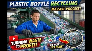 Plastic Bottle Recycling Factory | From Dirty Bottles to Brand New Pellets | Satisfying ASMR Process