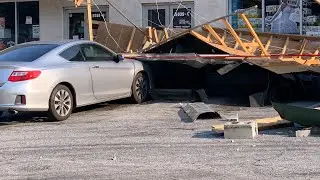Partial structure collapse shuts down strip mall in Henry County