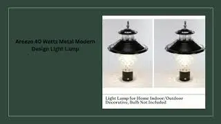 AREEZO GATE LIGHT JALWA FOR YOUR HOME DECOR, PILLER, PATHWAY, SILVER COLOUR WITH METAL AND PVC