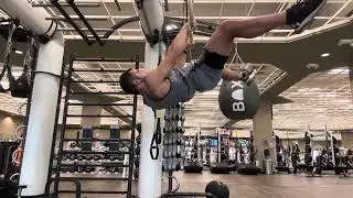 Straddle front lever hold (10 seconds)