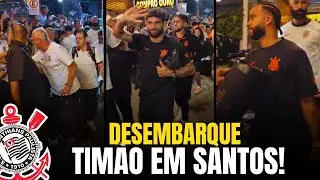 A FIEL FOI A LOCURA! CONFIRA O DESEMBARQUE DA DELEGAÇÃO DO CORINTHIANS EM SANTOS
