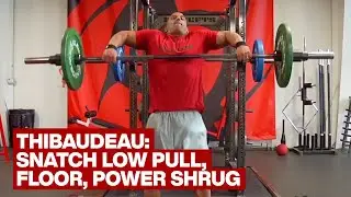 Snatch Low Pull from Floor with Power Shrug
