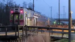 3 DIFFERENT MARC Commuter Trains Arrive & Depart Martin State Airport in Middle River, MD