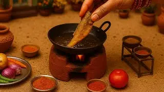 🔥 Miniature Fish Fry Recipe india | ASMR Style Fish Fry | Tiny Food Cooking 🍳🐟