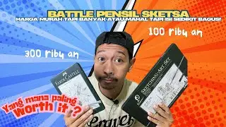 Battle FABER CASTELL pit graphite matt VS Sketching art set GIORGIONE , kualitas bagus Vs Isi banyak