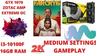 Far Cry 6 -2k-PC- GAMEPLAY  | GTX 1070 OC | i3-10100f | 16gb ram | 1440p P | MEDIUM Settings |60fps?
